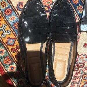 Black Patent Leather Loafers (Kelly and Katie)